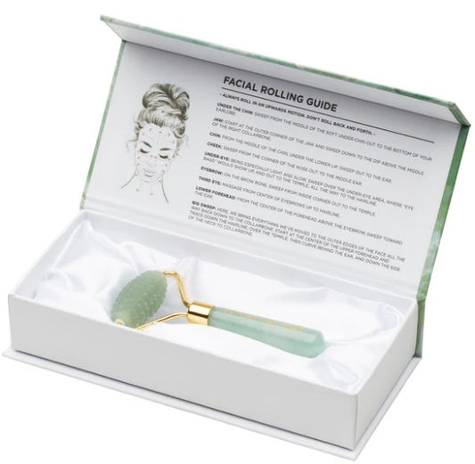 Spiky Green Jade Facial Roller