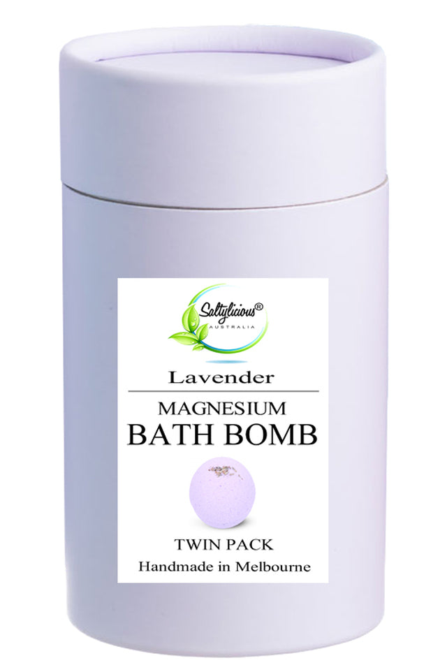 Lavender Magnesium Bath Bomb Twin Gift