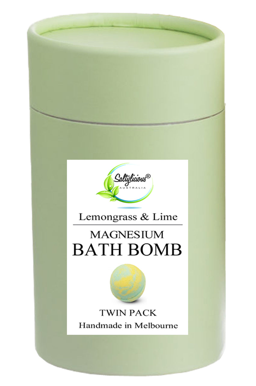 Lemongrass & Lime Magnesium Bath Bombs Twin Gift