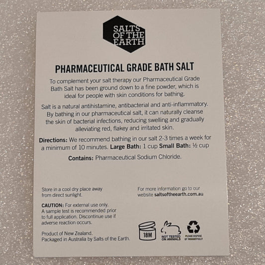 Pharmaceutical grade bathing salt
