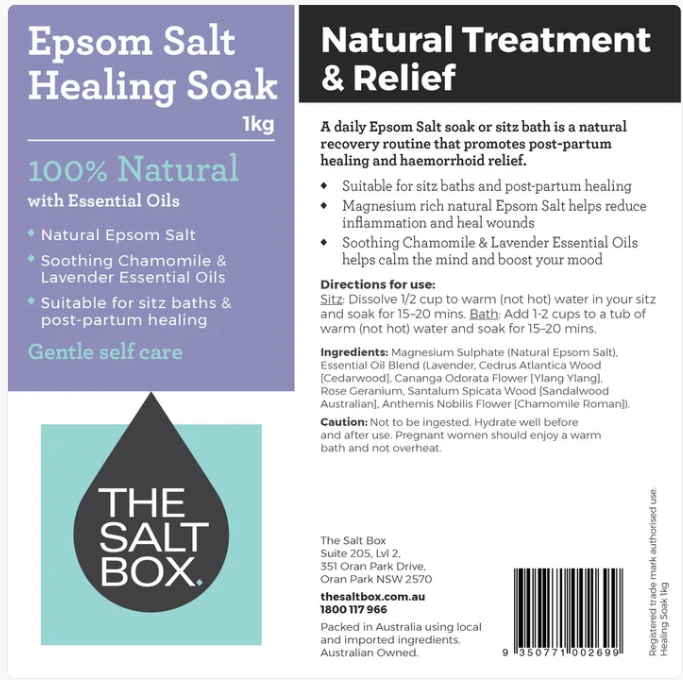 Epsom Healing Soak Bath Salts 1kg